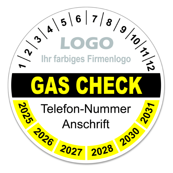Prüfplakette Gas Check