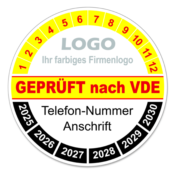 Prüfplakette Geprüft nach VDE
