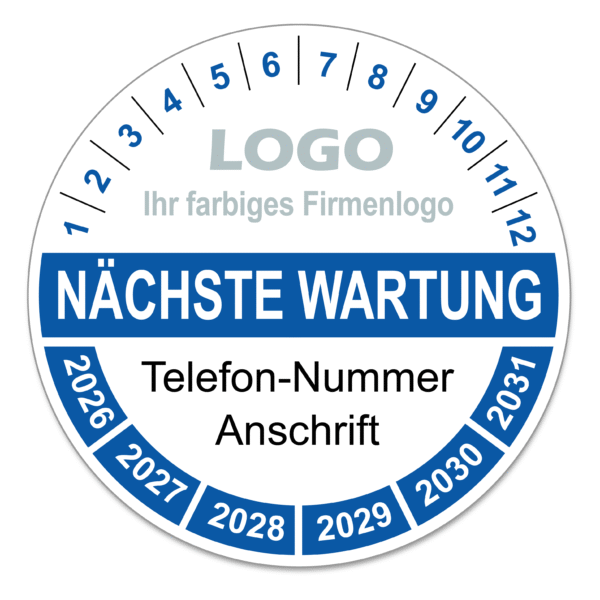 Prüfplakette Nächste Wartung
